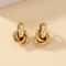 Gold Silver Color Knot Stud Earring For Women Shiny Trendy Earrings Cute Daily Wear Jewellery Fashi 3