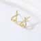 Trendy Gold Color Cross Stud Earrings For Women Simple Minimalist Fashion Jewellery Dainty Party Gi