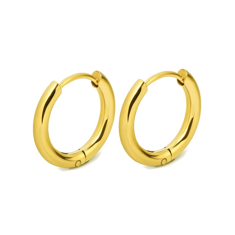 Stainless Steel Hoop Earrings For Women And Men Gold Color Small Earrings For Girls Durable Jewelle 4