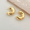 Vintage Drop Earrings For Women Gold Plated Stainless Steel Thick Teardrop Earring Statement Weddin 0
