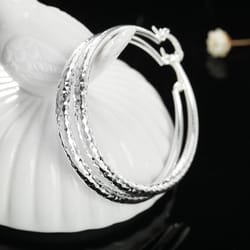 charms fine sterling silver circle hoop earrings for women, fashion jewelry, pretty wedding party gifts, holiday gifts