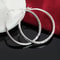 Charms Fine Sterling Silver Circle Hoop Earrings For Women Fashion Jewelry Pretty Wedding Party Gif 2