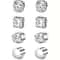 Crystal Strong Magnetic Ear Stud Clip Earrings For Men Women Punk Round Zircon Magnet Earrings Non 1