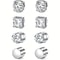 Crystal Strong Magnetic Ear Stud Clip Earrings For Men Women Punk Round Zircon Magnet Earrings Non 1