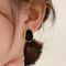 Black Geometric Small Earrings Fashion Light Luxury Jewellery HighEnd Design Womens Earrings 0