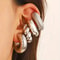 Fashion Shaped Acrylic Ear Clip For Women Simple Gold Silver No Pierced Round Earrings Punk Female 0