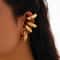 Fashion Shaped Acrylic Ear Clip For Women Simple Gold Silver No Pierced Round Earrings Punk Female 1