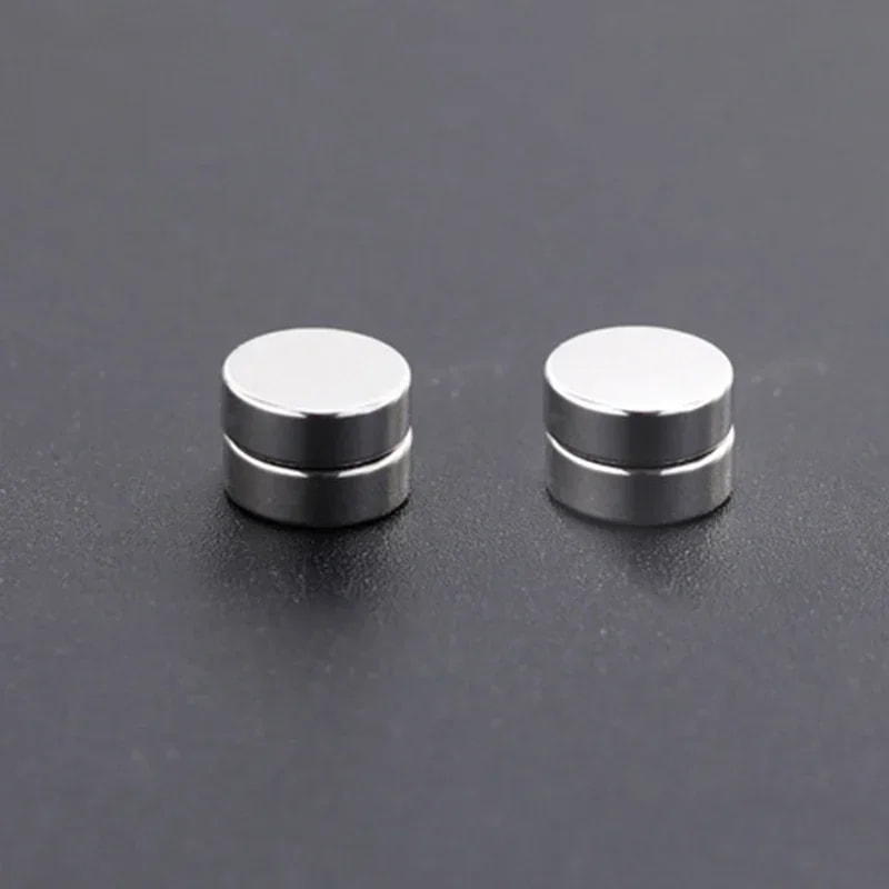Crystal Magnetic NoPierce Stainless Steel Stud Earrings For Men Punk Zircon Magnet Earrings NonPier 1