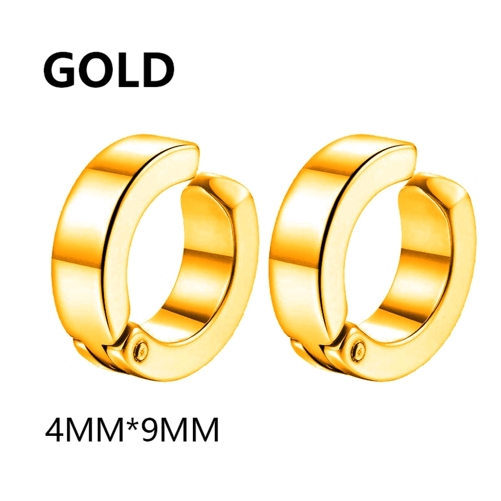 Fashion Ear Clip Non Piercing Earrings For Men Circle Round Earring Punk Rock Style Jewellery Gift 8