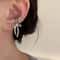 Fashion Punk Irregular Liquid Earrings HipHop Personality Metal Hollow Earrings Clipon Girls Party 5