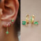 Trendy Stainless Steel Flower Drop Earring Set Crystal Zircon Dangle Earring For Women Elegant Pier 5