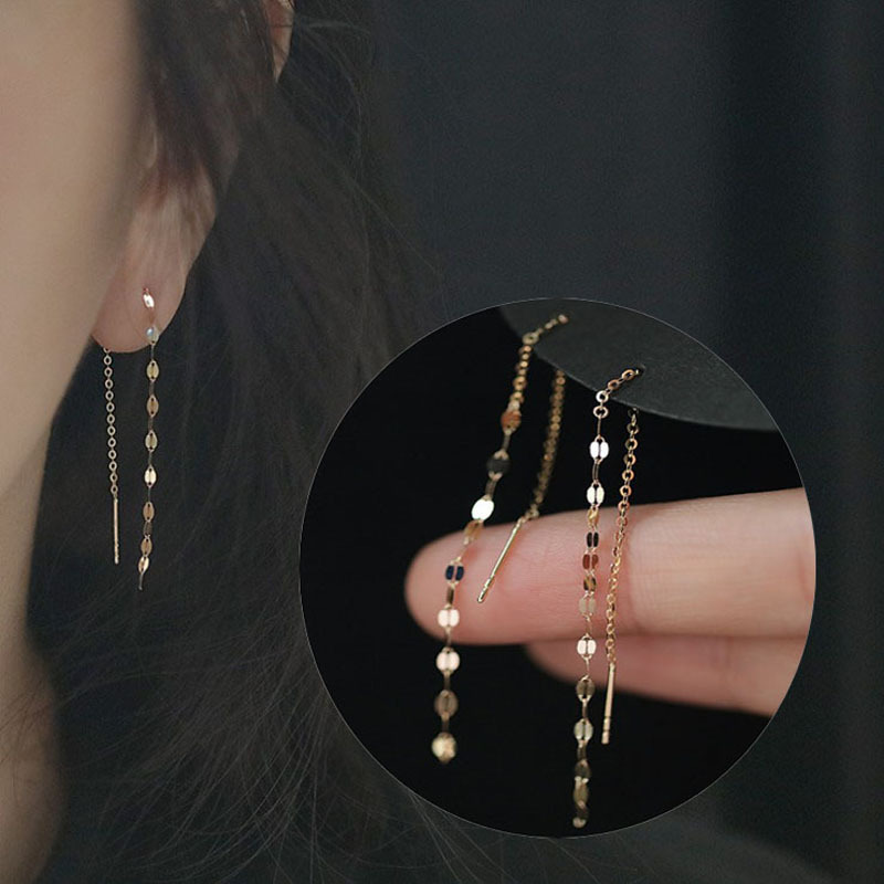 Exquisite Drop Ear Line Long Hanging Earrings For Women Zircon Crystal Bee Butterfly Flower Piercin 2