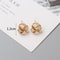 Tiny Metal Stud Earrings For Women Gold Color Twist Round Earrings Small Unusual Earrings Fashion J 8