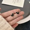 Cute Heart Earrings Bling Zircon Vintage Dark Green Gold Color Earring For Women Fashion Jewellery