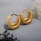 Hoop Earrings For Women Trendy Golden Stainless Steel Elegant Jewellery For Women New Fashion Earri 2