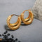 Hoop Earrings For Women Trendy Golden Stainless Steel Elegant Jewellery For Women New Fashion Earri 2