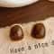 Vintage Coffee Color Square Resin Stud Earrings Fashion Metal Geometric Jewellery For Women Irregul 2