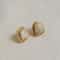 Vintage Coffee Color Square Resin Stud Earrings Fashion Metal Geometric Jewellery For Women Irregul 4