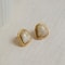 Vintage Coffee Color Square Resin Stud Earrings Fashion Metal Geometric Jewellery For Women Irregul 4