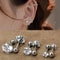 Classic Zircon Stud Earrings For Women Stainless Steel Cartilage Piercing Jewelry Elegant Girls Ear 7