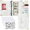 Money Saving Organiser PU Leather Budget Binder Marble Notebook Budget Planner Envelope For Office 1