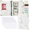 Money Saving Organiser PU Leather Budget Binder Marble Notebook Budget Planner Envelope For Office 6