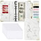 Money Saving Organiser PU Leather Budget Binder Marble Notebook Budget Planner Envelope For Office 6