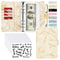 Money Saving Organiser PU Leather Budget Binder Marble Notebook Budget Planner Envelope For Office 9
