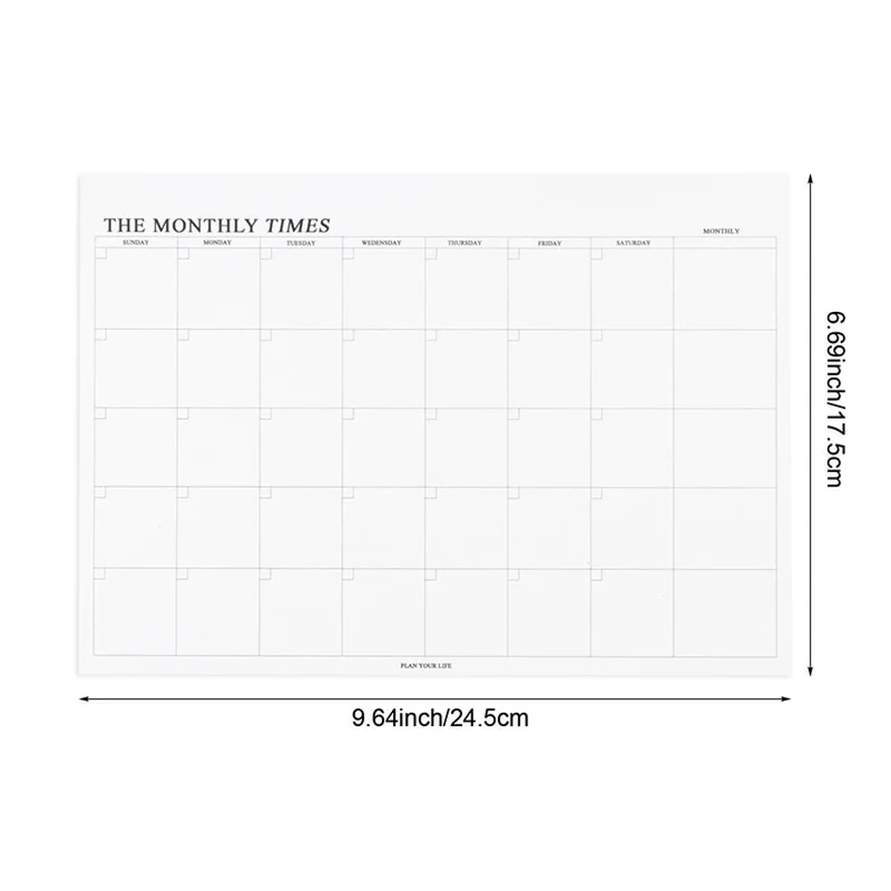 Weekly Planner Monthly Undated Agenda Notebook Schedules Study Planner Stationery Office School Sup