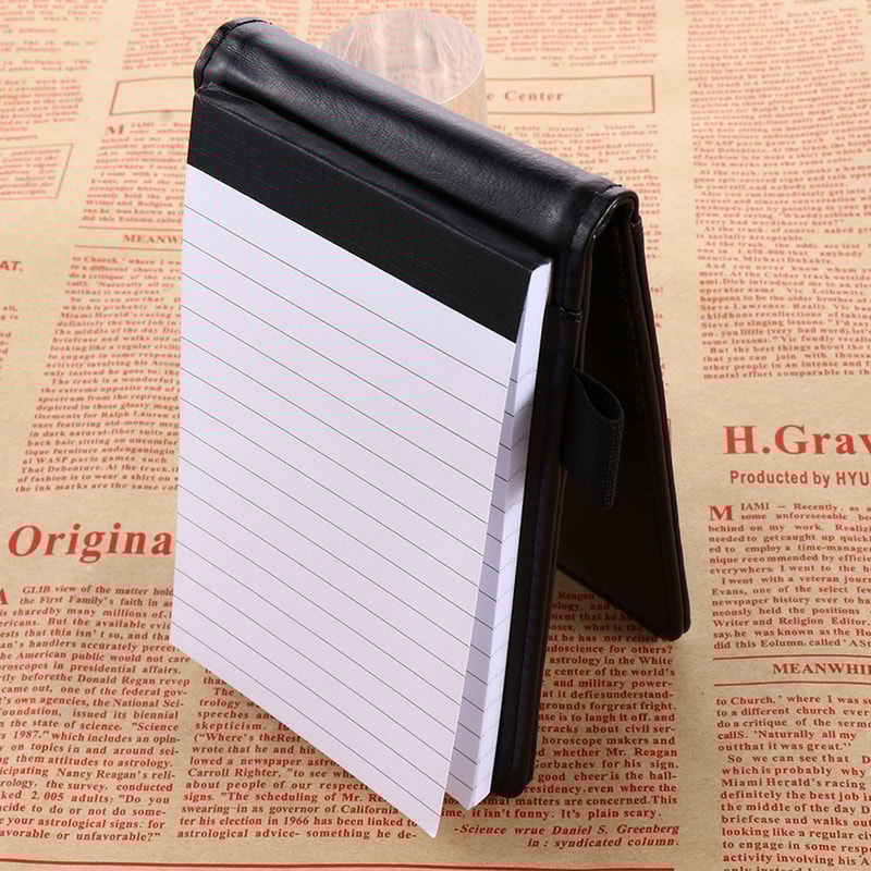 Leather Cover Pocket Planner Small Notepad Notebook Business Diary Office Stationery School Memos N 3