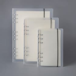 transparent diary binder, loose leaf notebook planner, journal cover, office stationery supplies, note book inner core