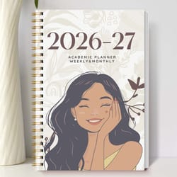 weekly & monthly planner, spiral organizer with calendar & notes, school & office supplies