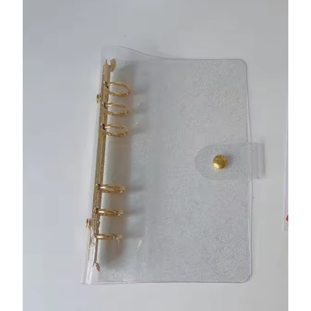 Golden Glittery Bling Binder Notebook Cover Diary Agenda Planner Paper Cover School Stationery 5