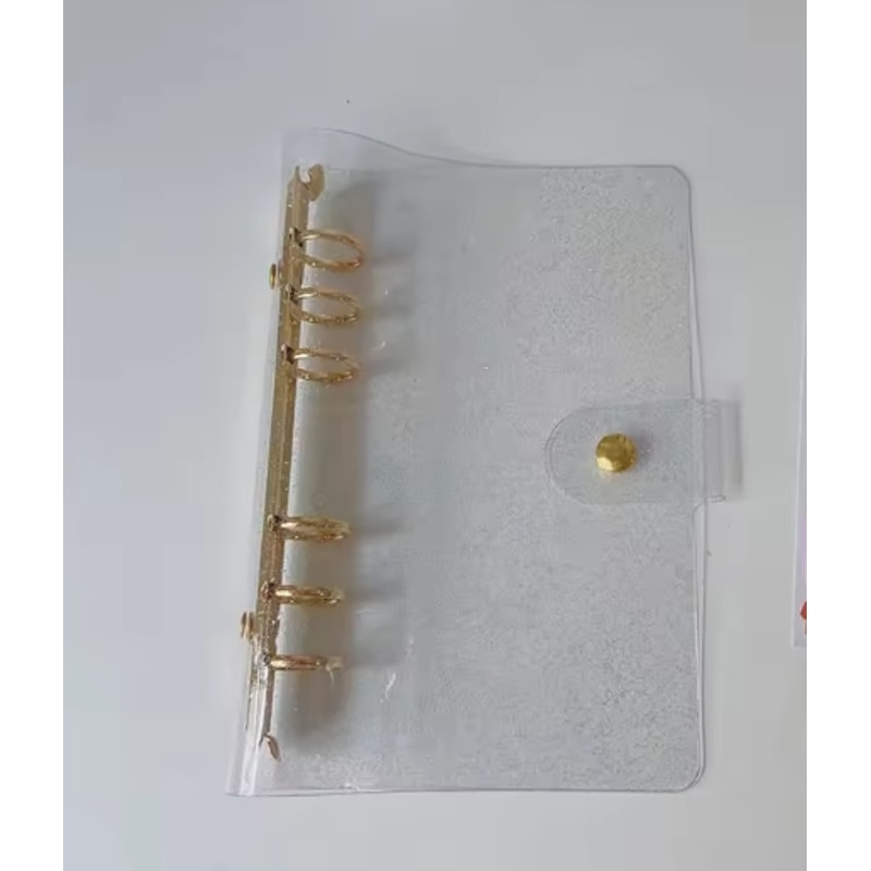 Golden Glittery Bling Binder Notebook Cover Diary Agenda Planner Paper Cover School Stationery 5