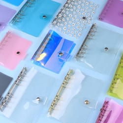 glittery bling binder notebook cover, diary agenda planner, paper cover for school stationery