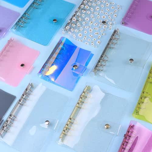 Glittery Bling Binder Notebook Cover, Diary Agenda Planner, Paper Cover for School Stationery