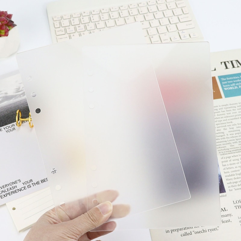 Frosting Thick Line Acrylic Loose Leaf Binder Account Book Journal Planner Office Stationery Suppli 4