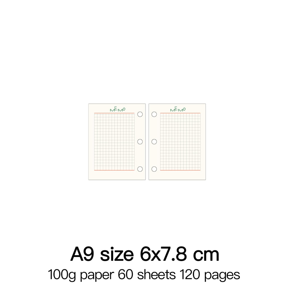 High Quality Ring Binder Notebook Insert Refills Loose Leaf Spiral Diary Planner Paper Durable Inne