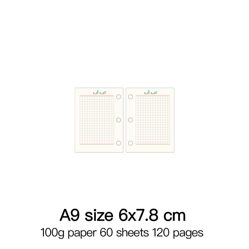 High Quality Ring Binder Notebook Insert Refills Loose Leaf Spiral Diary Planner Paper Durable Inne