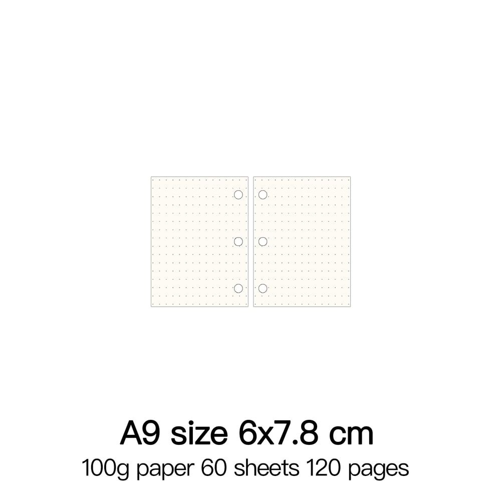 High Quality Ring Binder Notebook Insert Refills Loose Leaf Spiral Diary Planner Paper Durable Inne