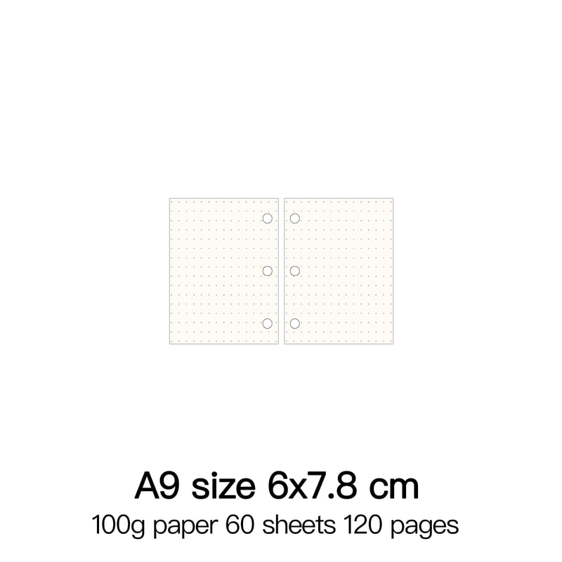 High Quality Ring Binder Notebook Insert Refills Loose Leaf Spiral Diary Planner Paper Durable Inne