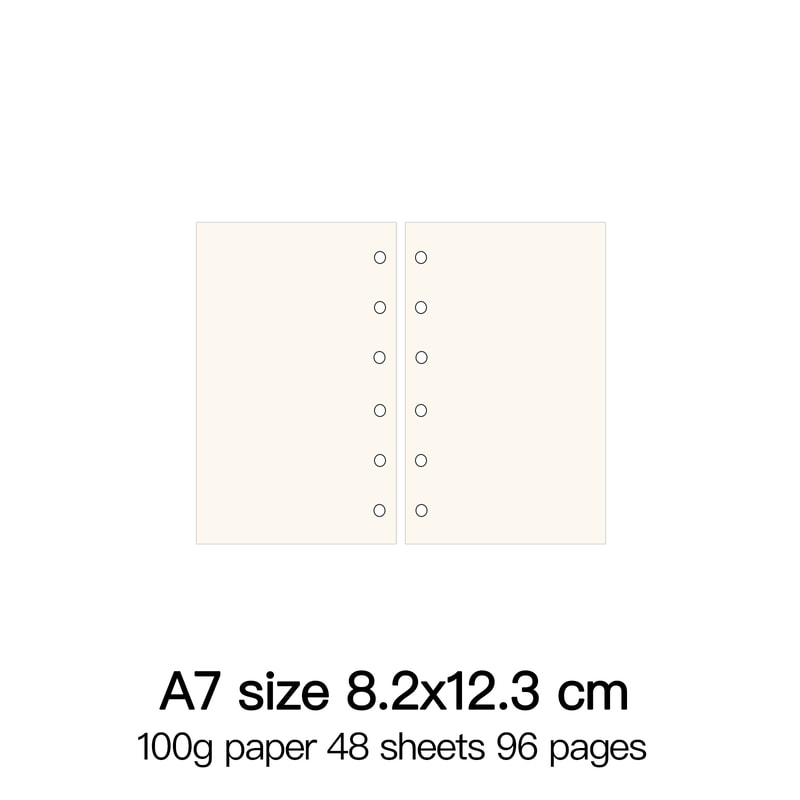 High Quality Ring Binder Notebook Insert Refills Loose Leaf Spiral Diary Planner Paper Durable Inne