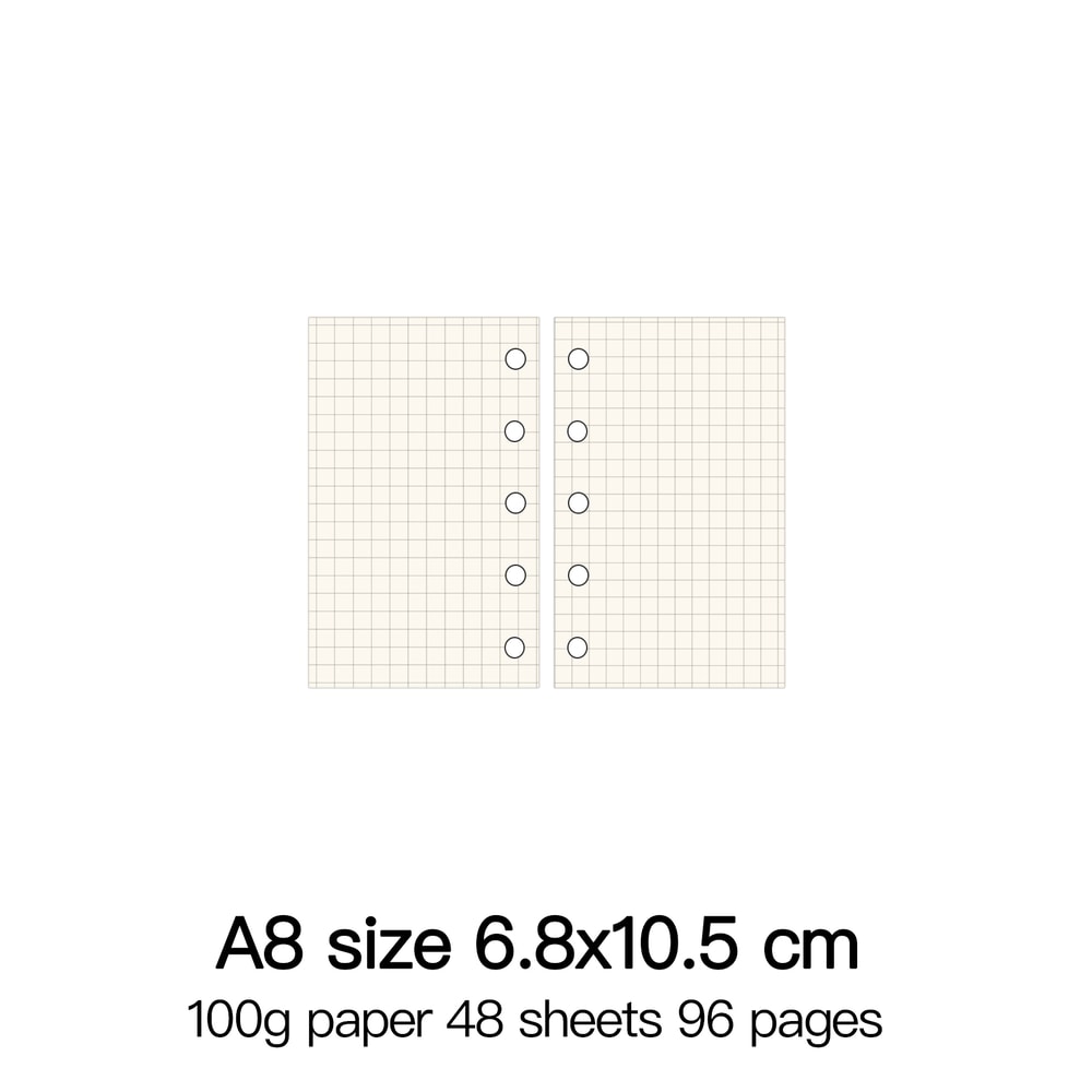 High Quality Ring Binder Notebook Insert Refills Loose Leaf Spiral Diary Planner Paper Durable Inne