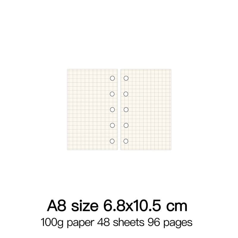 High Quality Ring Binder Notebook Insert Refills Loose Leaf Spiral Diary Planner Paper Durable Inne