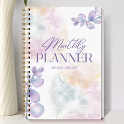 weekly & monthly planner, spiral organizer with calendar & notes, school & office supplies, schedule & planning tool