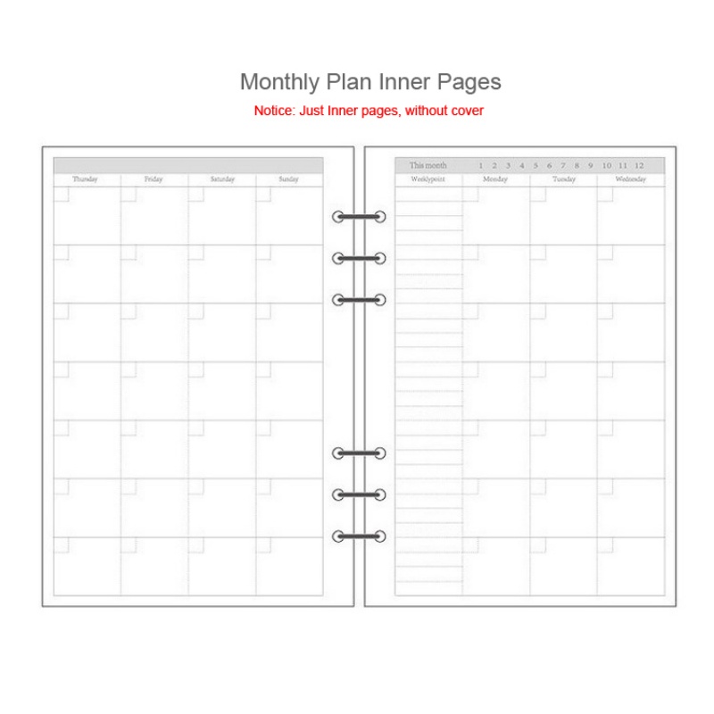 Laser Notebook Planner Organizer Binder Books Journal Sketchbook Office Supplies Notebook 5