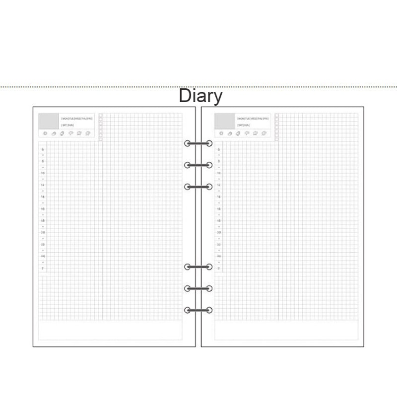 Wood Free Printing Paper Planner Inner Pages For Filofax Creative Office Notebook Spiral Filler Pap 1