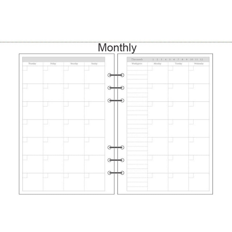 Wood Free Printing Paper Planner Inner Pages For Filofax Creative Office Notebook Spiral Filler Pap 2