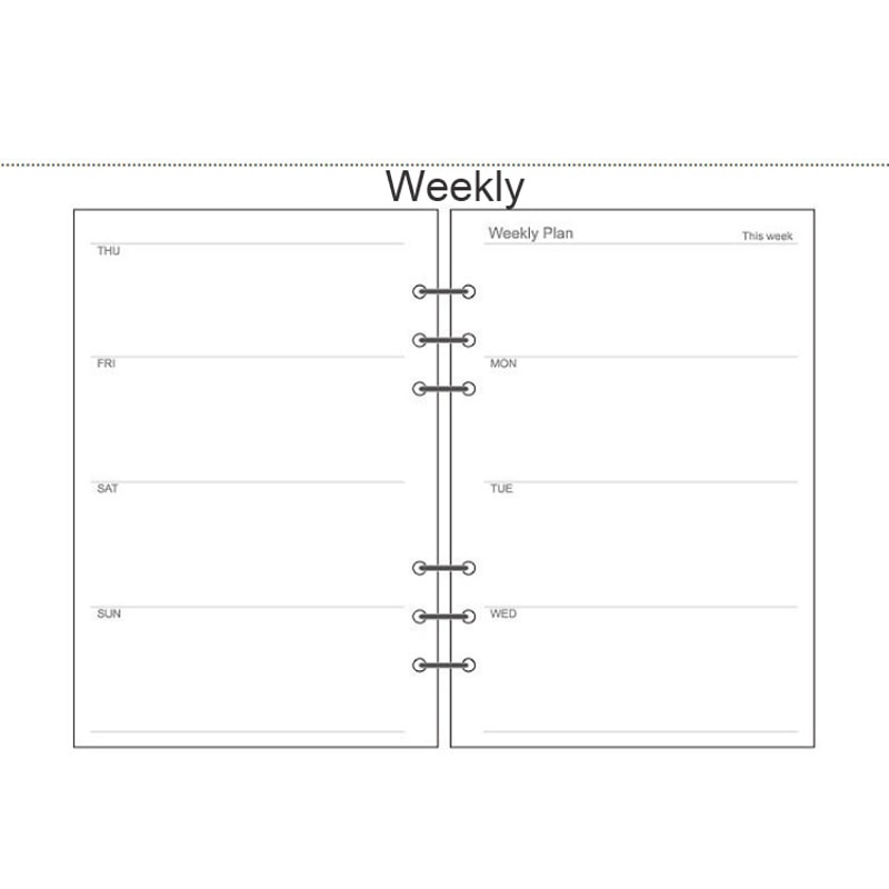 Wood Free Printing Paper Planner Inner Pages For Filofax Creative Office Notebook Spiral Filler Pap 6