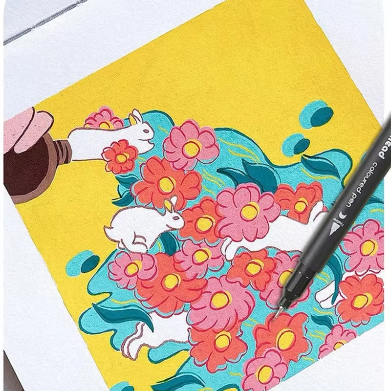 Colors Dual Tip Brush Marker Pens Watercolour Fine Liner Manga Art Accessories For Drawing Art Supp